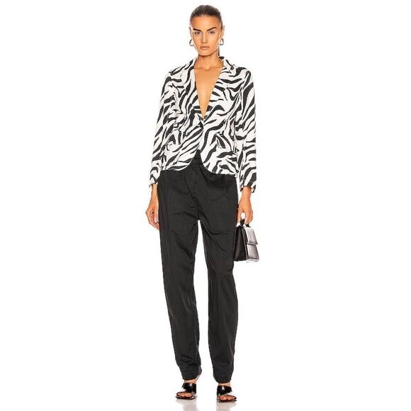 Nili Lotan Addison Zebra Print Blazer White Black Size US4 - Picture 4 of 13